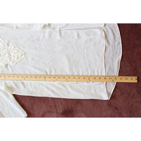 NWT Zara Embroidered Sheer women's White Top Size Small lightweight - Picture 4 of 8